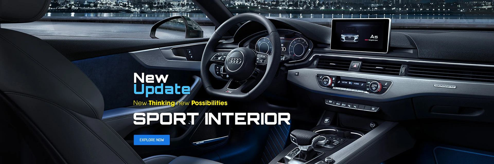 Premium sport-inspired car interior